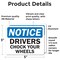 Signmission OSHA Notice Decal - Drivers Chock Your Wheels OSHA Notice Sign, Vinyl Decal, 5in W x 3.5in L, 2PK OS-2PACK-NS-D-35-L-19534 - alternate 6